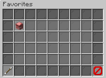 Favorites in-game menu
