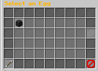 Select Pet Food / Select an Egg in-game menu