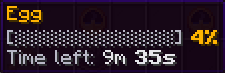 Egg progress tooltip: a captured example showing remaining incubation time.