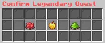 Confirm Legendary Quest in-game menu