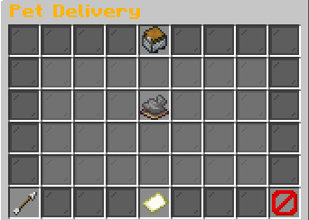 Pet Delivery: queued rewards and page controls.