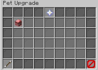Pet Upgrade in-game menu