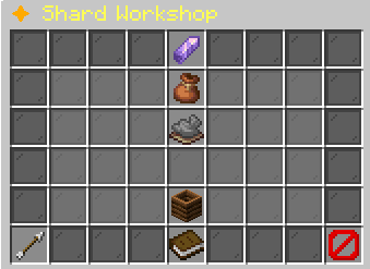 Shard Workshop: shard balances, exchanges, recycling and guide controls.